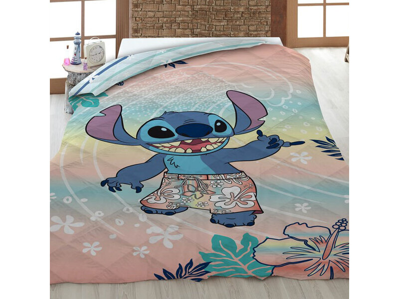 Disney Lilo & Stitch Couvre-lit Tropical - 140 x 200 cm - Polyester