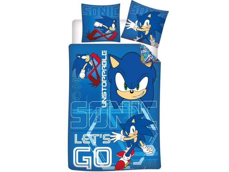 Sonic Dekbedovertrek Unstoppable - 140 x 200 cm / 65 x 65 cm - Polykatoen
