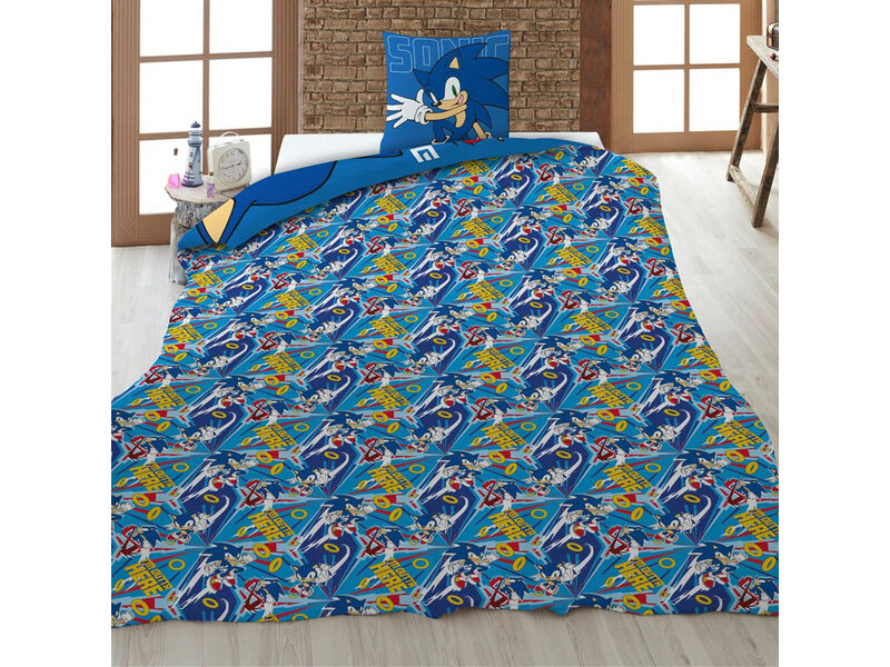 Sonic Unstoppable Duvet Cover - 140 x 200 cm / 65 x 65 cm - Polycotton
