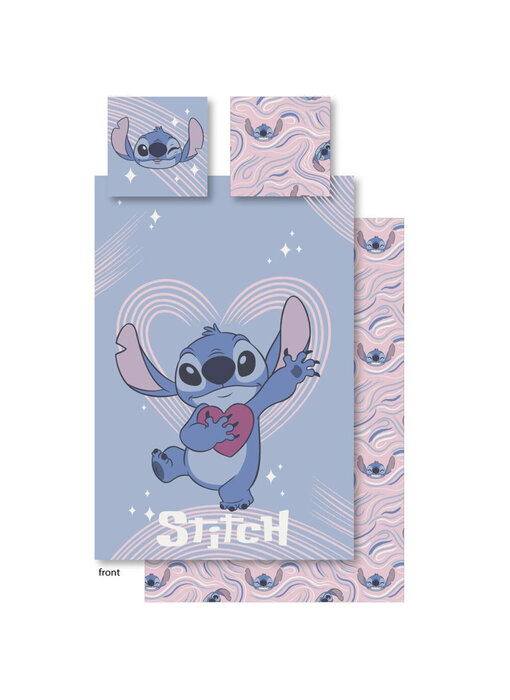 Disney Lilo & Stitch Dekbedovertrek Heart 140 x 200 cm / 65 x 65 cm Polykatoen