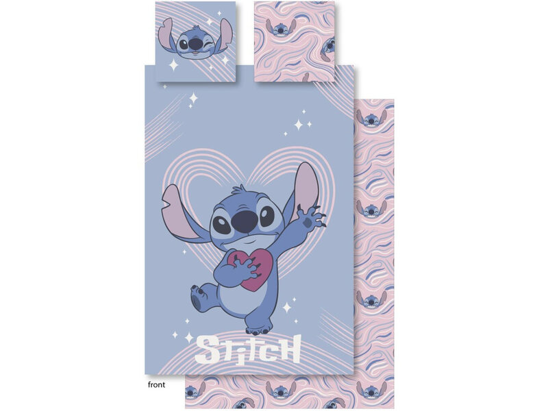 Disney Lilo & Stitch Dekbedovertrek Heart - 140 x 200 cm / 65 x 65 cm - Polykatoen