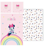 Disney Minnie Mouse Regenbogen-Bettbezug – 140 x 200 cm / 65 x 65 cm – Polycotton