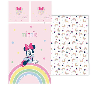 Disney Minnie Mouse Bettbezug Rainbow 140 x 200 cm / 65 x 65 cm Polycotton