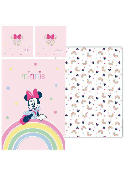 Disney Minnie Mouse Housse de couette Rainbow 140 x 200 cm / 65 x 65 cm Polycoton