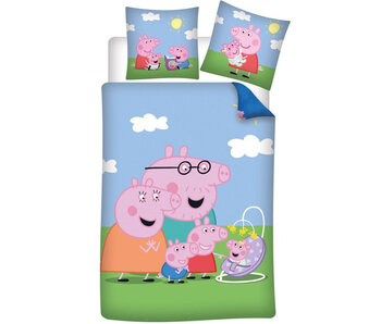 Peppa Pig Housse de couette Famille 140 x 200 cm / 65 x 65 cm Polycoton