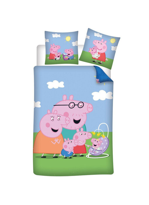 Peppa Pig Dekbedovertrek Family 140 x 200 cm / 65 x 65 cm Polykatoen