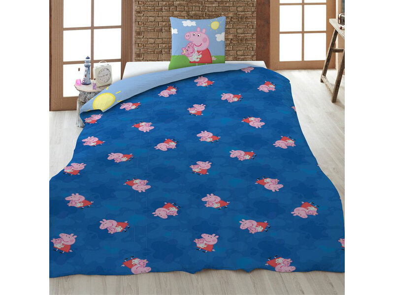 Peppa Pig Familien-Bettbezug – 140 x 200 + 65 x 65 cm – Polycotton