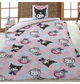 Hello Kitty & Friends Duvet cover Hello Kitty My Melody Kuromi - 140 x 200 + 65 x 65 cm - Polycotton