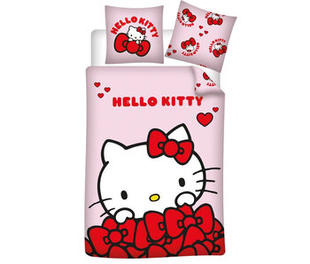 Hello Kitty Dekbedovertrek Cute 140 x 200 cm / 65 x 65 cm Polykatoen