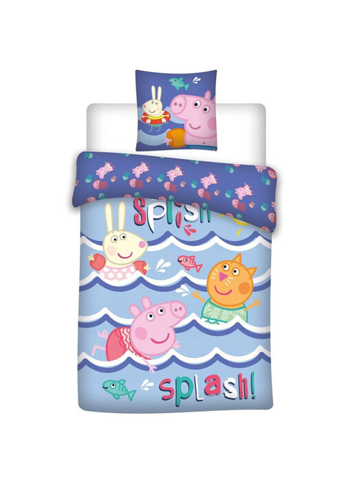 Peppa Pig Dekbedovertrek Splash 140 x 200 cm / 65 x 65 cm Polykatoen
