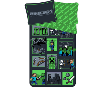 Minecraft Bettbezug Survival Mode 140 x 200 cm / 70 x 90 cm Baumwolle