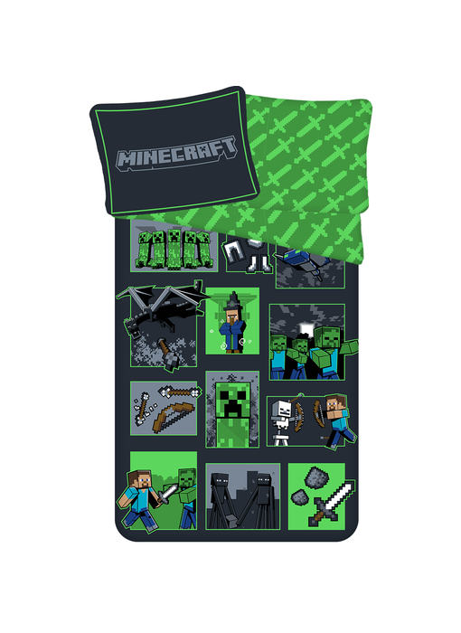 Minecraft Housse de couette Survival Mode 140 x 200 cm / 70 x 90 cm Coton