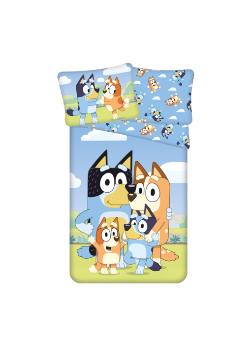 Bluey Housse de couette Happy Family 140 x 200 cm / 70 x 90 cm Coton