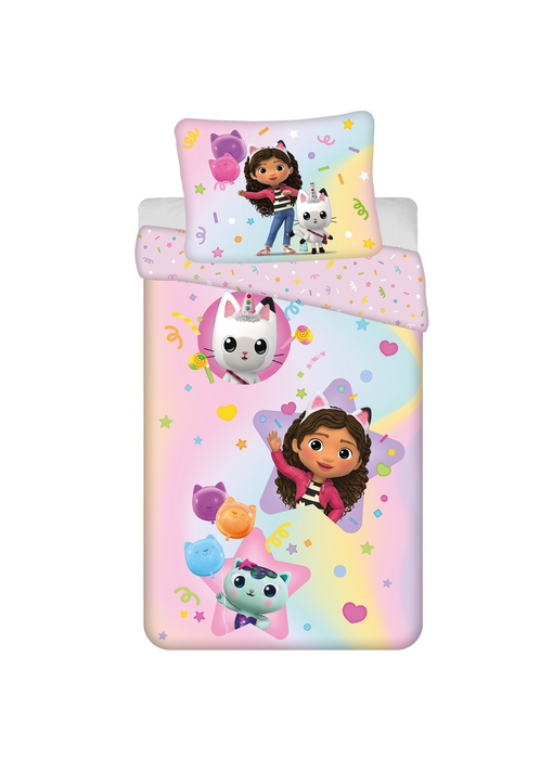 Gabby's poppenhuis Housse de couette Rainbow 140 x 200 cm / 70 x 90 cm Coton
