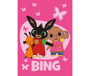 Bing Bunny Couverture polaire Papillons 100 x 150 cm Polyester