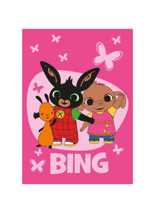 Bing Bunny Couverture polaire Papillons 100 x 150 cm Polyester