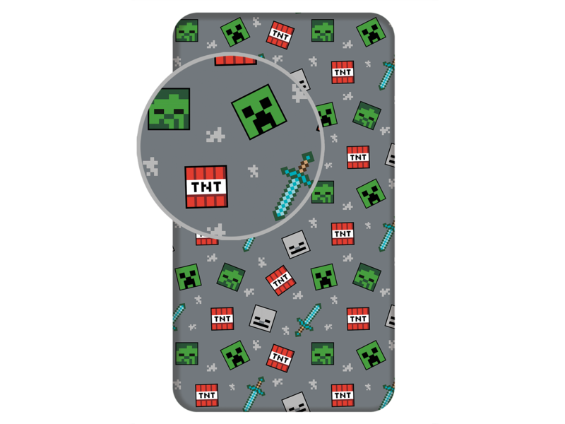 Minecraft Spannbettlaken Game - 90 x 200 cm - Baumwolle