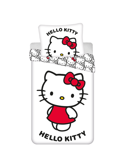 Hello Kitty Housse de couette Classique 140 x 200 cm + 70 x 90 cm Coton