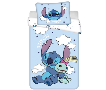 Disney Lilo & Stitch BABY / Kleinkinder Bettbezug Wolken 135 x 100 + 40 x 60 cm Baumwolle