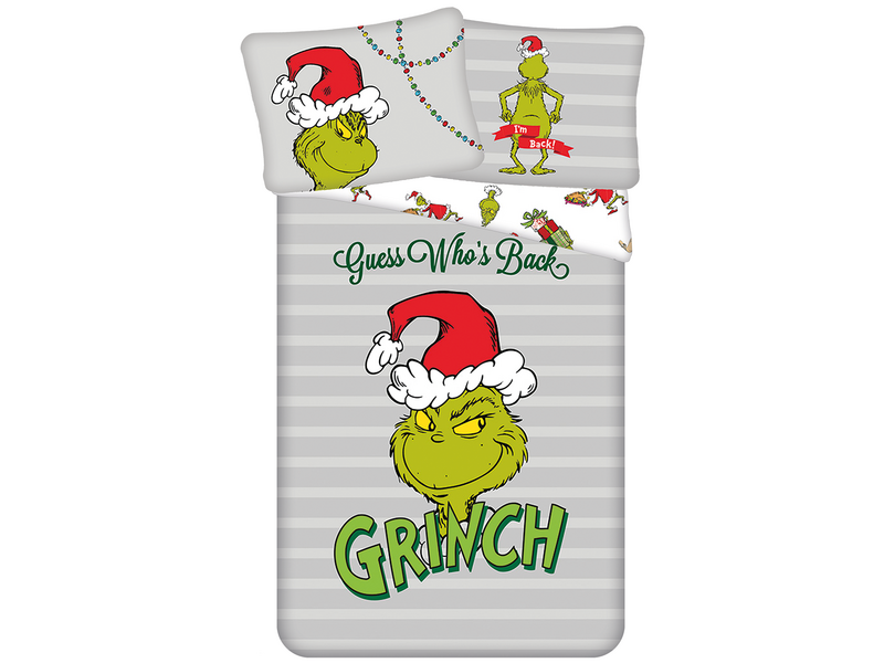 The Grinch Housse de couette Who's Back - 140 x 200 cm + 70 x 90 cm - Coton
