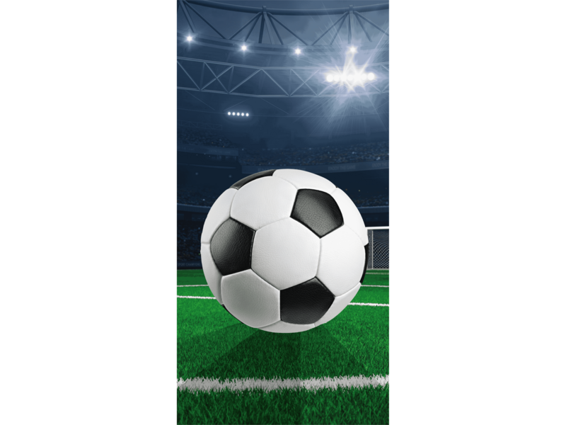 Voetbal Serviette de plage Stadium - 70 x 140 cm - coton