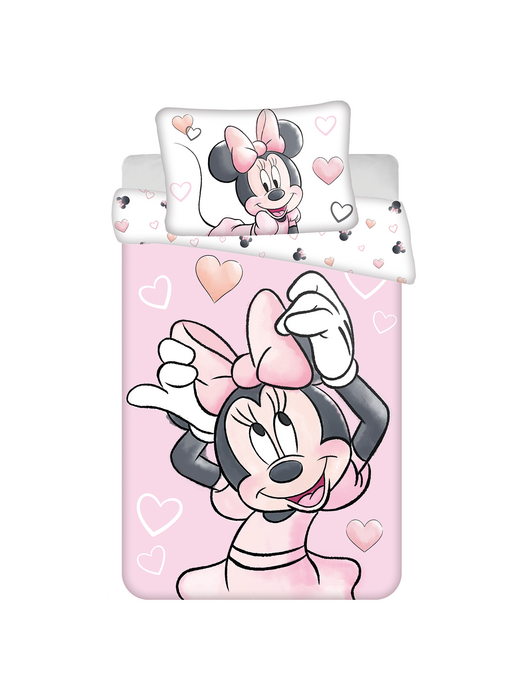 Disney Minnie Mouse BABY / Peuter dekbedovertrek Blush Pink 135 x 100 Katoen
