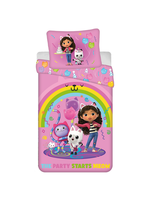 Gabby's poppenhuis Housse de couette Rainbow Party 140 x 200 cm / 70 x 90 cm Polyester