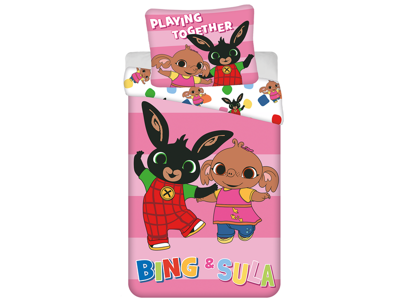 Bing Bunny Bettbezug Playing Together - 140 x 200 cm / 70 x 90 cm - Baumwolle