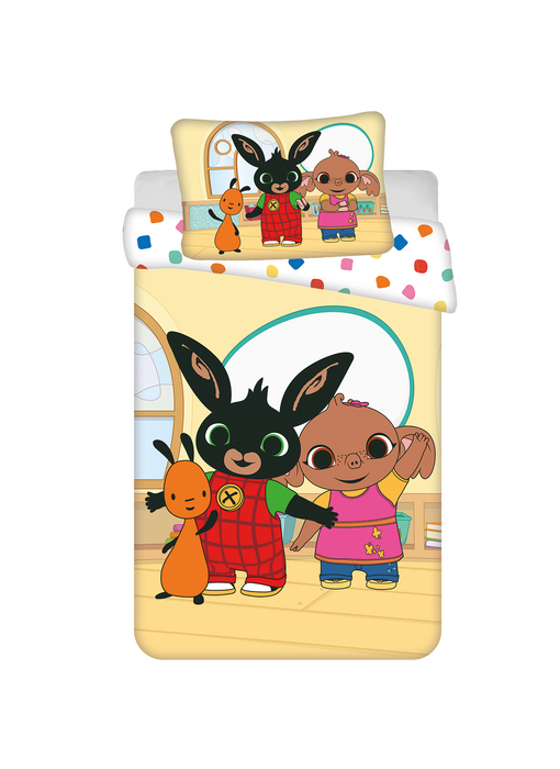 Bing Bunny BABY / Peuter dekbedovertrek Playroom 135 x 100 + 40 x 60 cm Katoen