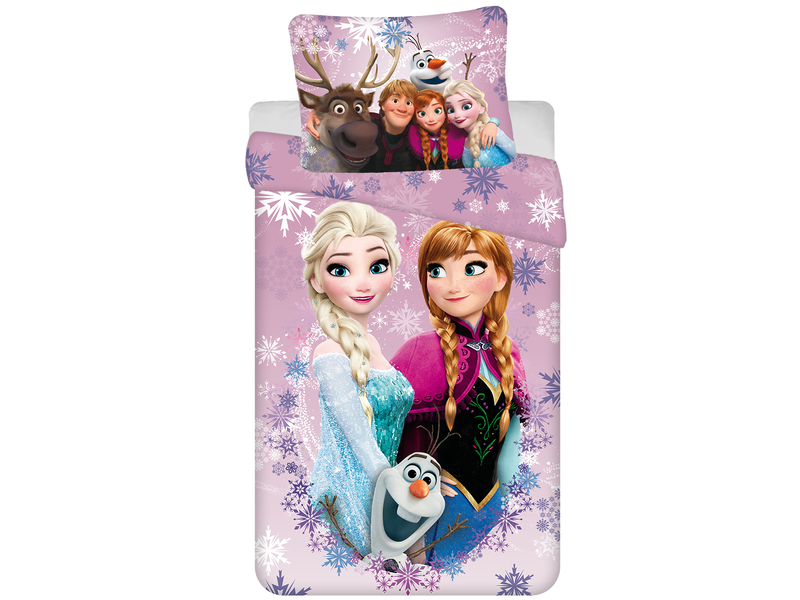 Disney Frozen Dekbedovertrek Lovely - 140 x 200 cm / 65 x 65 cm - Katoen