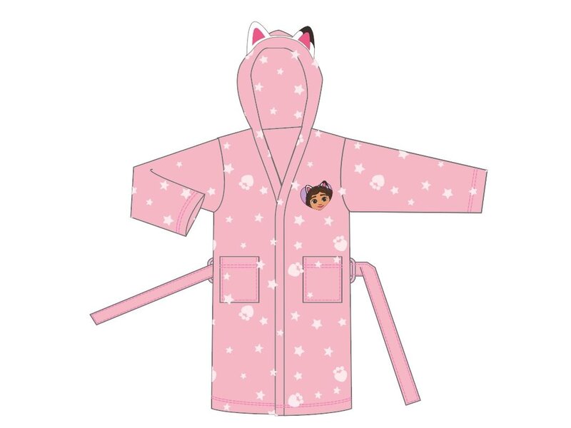 Gabby's poppenhuis Pink Bathrobe - 2/4 years - 100% Polyester
