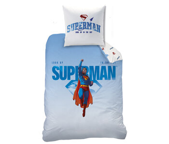 Superman Duvet cover Look Up 140 x 200 + 63 x 63 cm Cotton