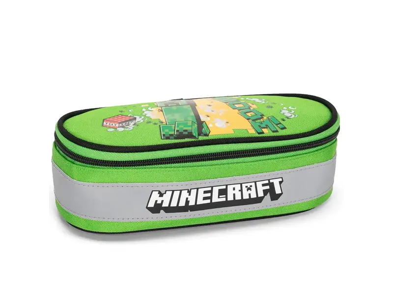 Minecraft Ovales Federmäppchen, Boom! - 23 x 6 x 9,5 cm - Polyester