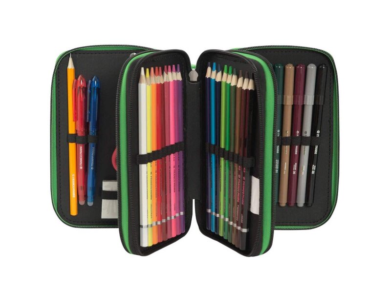 Minecraft Gevuld Etui, Nether (3 ritsen) - 20 x 13 x 7 cm - Polyester