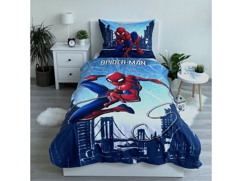 SpiderMan Bettbezug Action - 140 x 200 cm / 60 x 70 cm - Baumwolle