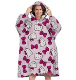 Hello Kitty Couverture polaire à capuche rose - Adulte - Taille unique - Polyester