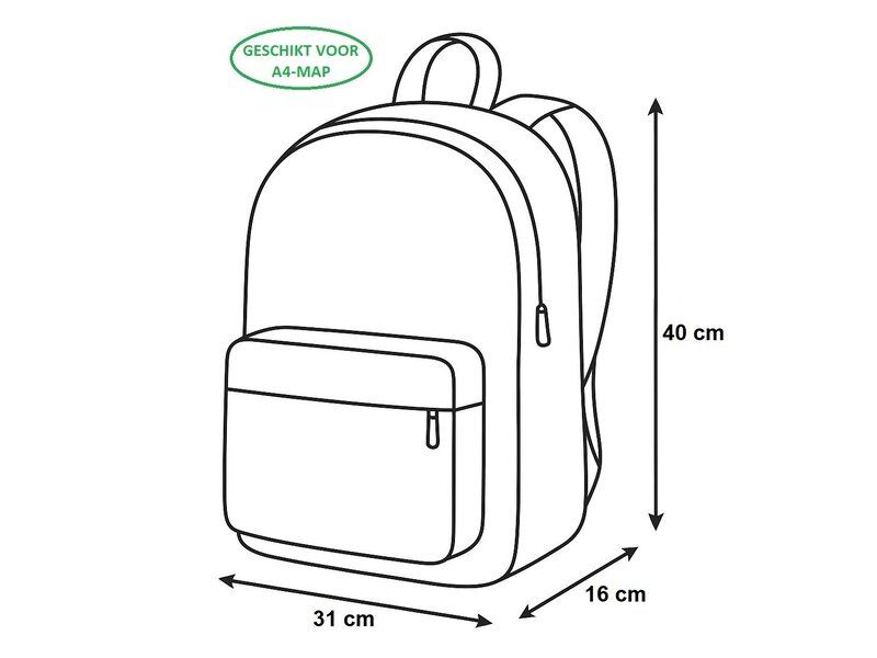 Surf Camp Laptop Rugzak - 40 x 31 x 16 cm - Polyester