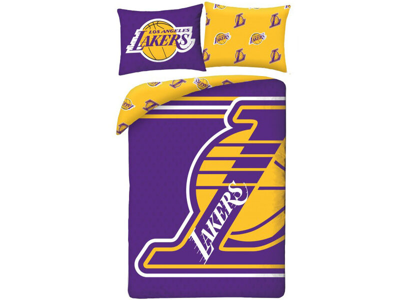 LA Lakers Dekbedovertrek Ball - 140 x 200 + 70 x 90 cm - Polyester