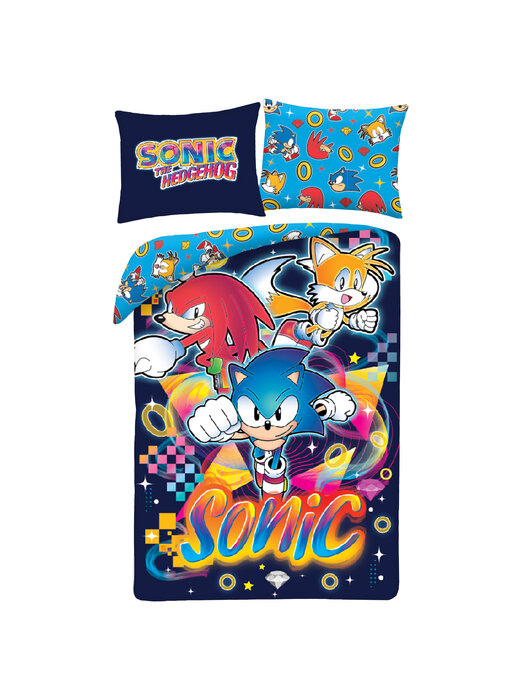 Sonic the Hedgehog Duvet cover Neon 140 x 200 cm / 70 x 90 cm Polyester