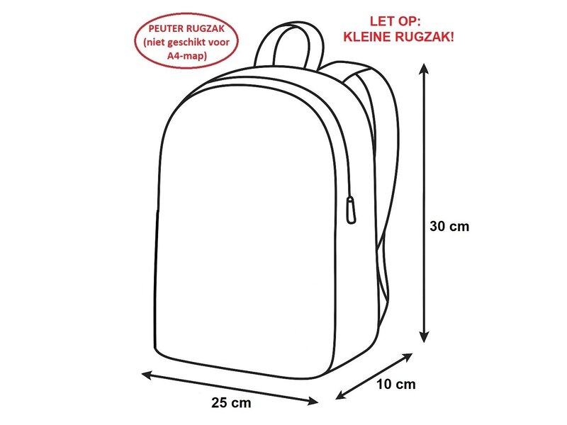Sonic Kleinkindrucksack, Let's Go - 30 x 25 x 10 cm - Polyester