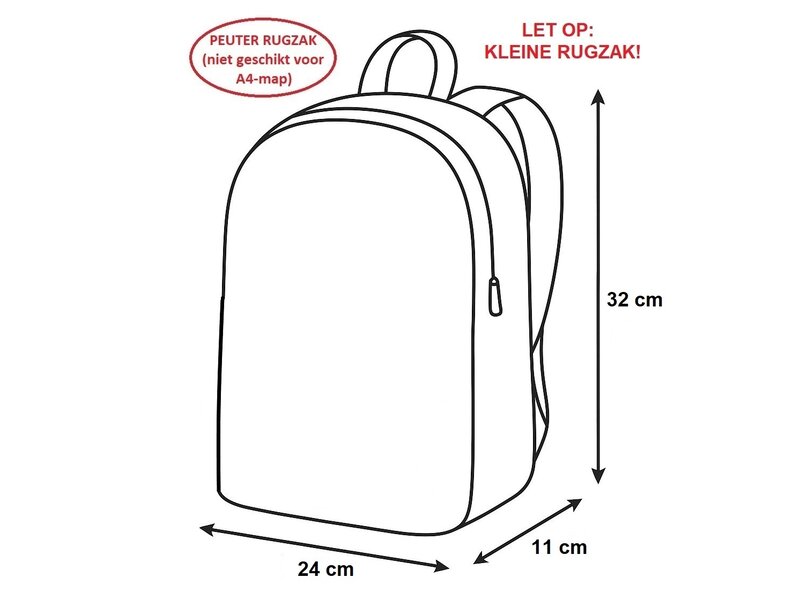 Hello Nature Sac à dos enfant Paty - 32 x 24 x 11 cm - Polyester
