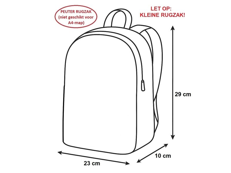 Fabrizio Peuterrugzak, Enjoy & Roll - 29 x 23 x 10 cm - Polyester
