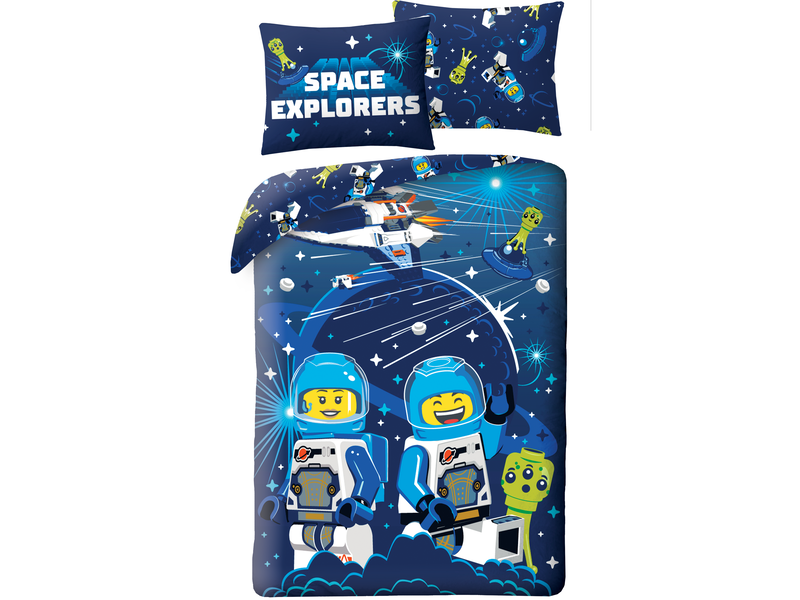 Lego Space Explorers Duvet Cover - 140 x 200 + 70 x 90 cm - Polyester