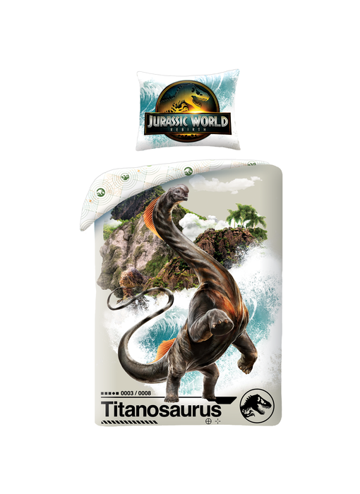 Jurassic World Titanosaurus Duvet Cover 140 x 200 + 70 x 90 cm Polyester