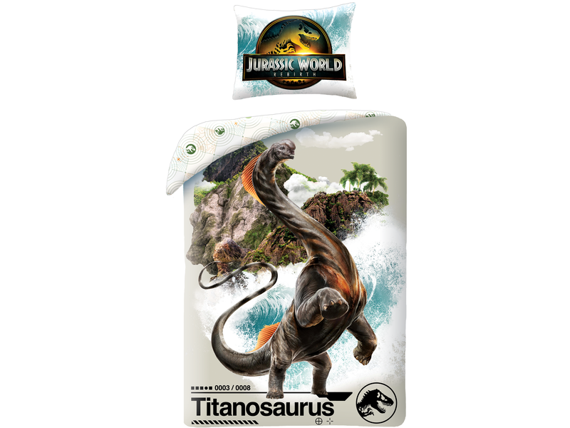 Jurassic World Housse de couette Titanosaurus - 140 x 200 cm + 70 x 90 cm - Polyester