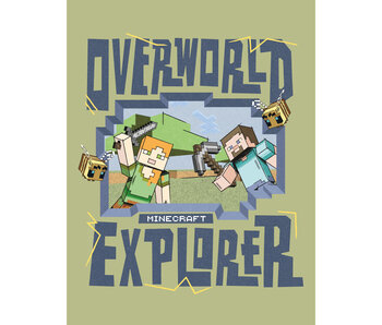 Minecraft Plaid polaire Overworld 130 x 170 cm Polyester