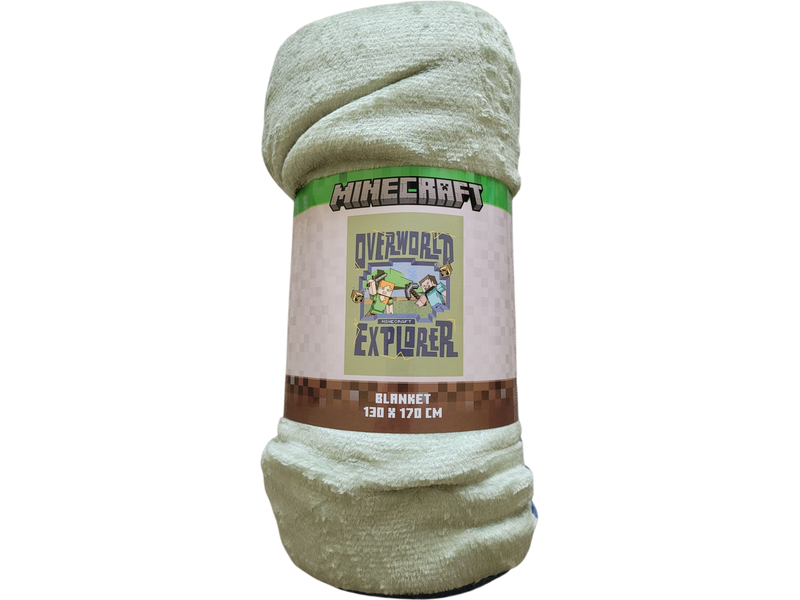Minecraft Couverture polaire Overworld - 130 x 170 cm - Polyester