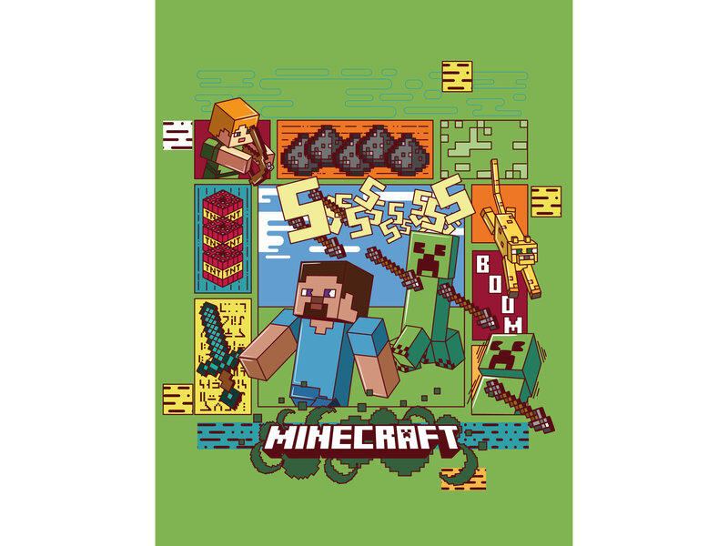 Minecraft Fleeceplaid Pixel - 130 x 170 cm - Polyester