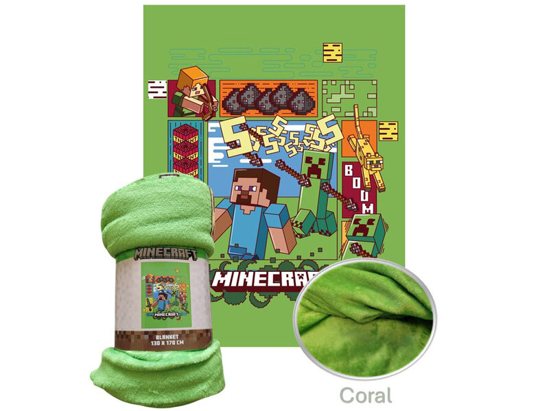 Minecraft Fleece plaid Pixel - 130 x 170 cm - Polyester