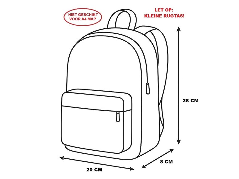 Safta Peuterrugzak, Zonnetje - 28 x 20 x 8 cm - Polyester